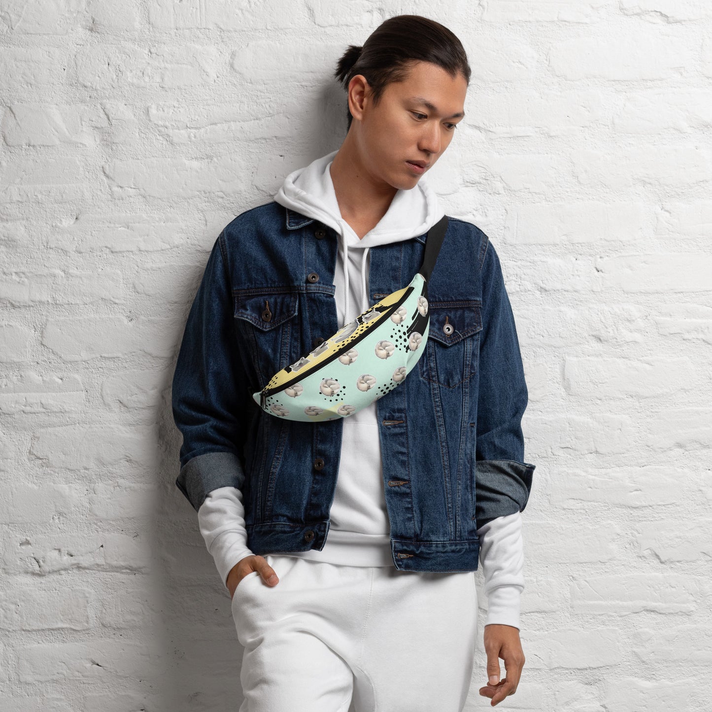 Fanny Pack with FUJI THE HUSKY print all-over