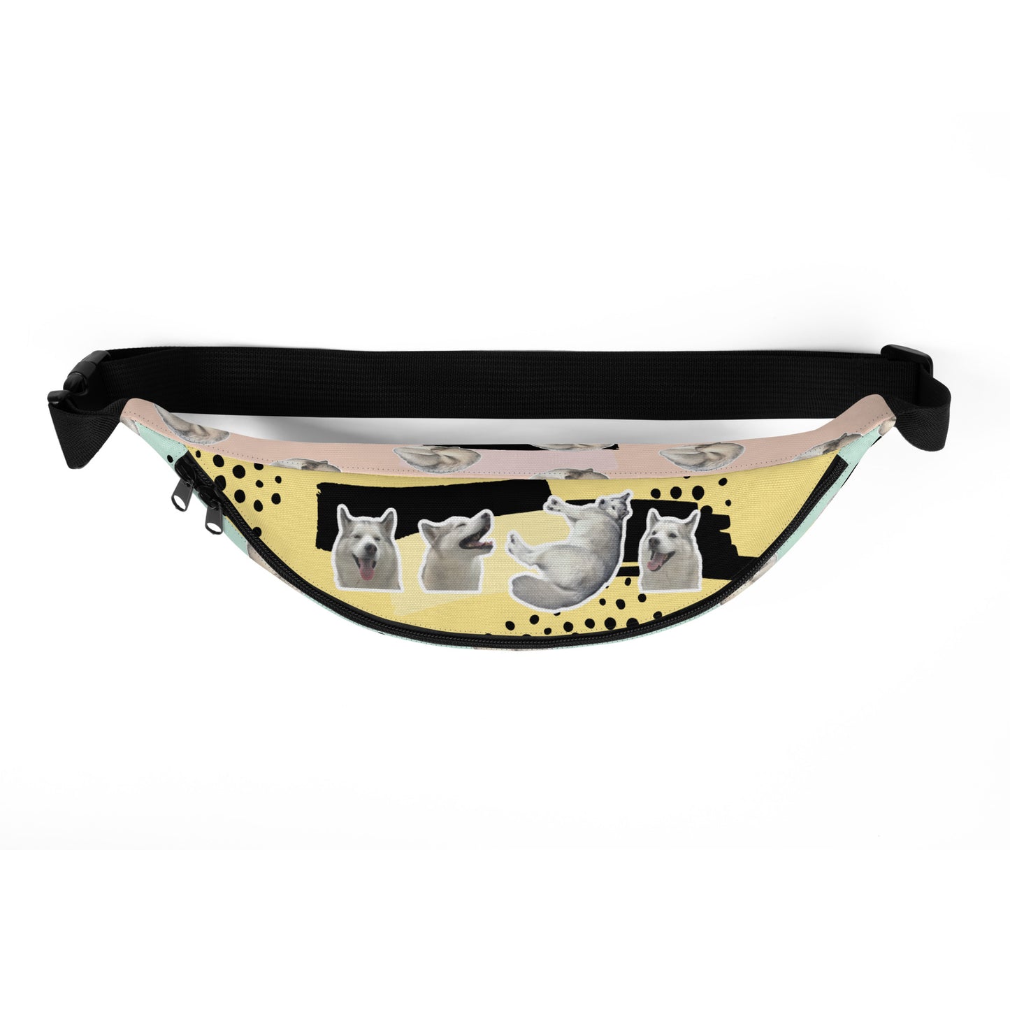Fanny Pack with FUJI THE HUSKY print all-over