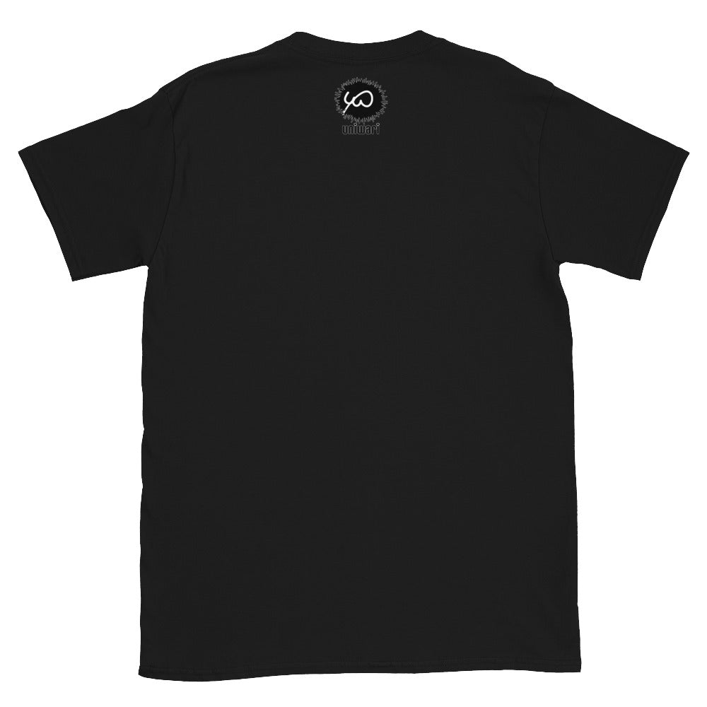 Black High Quality Tee - Front Design with White print of the phrase "What Happens in Osaka Stay in Osaka" - Back with Uniwari Logo