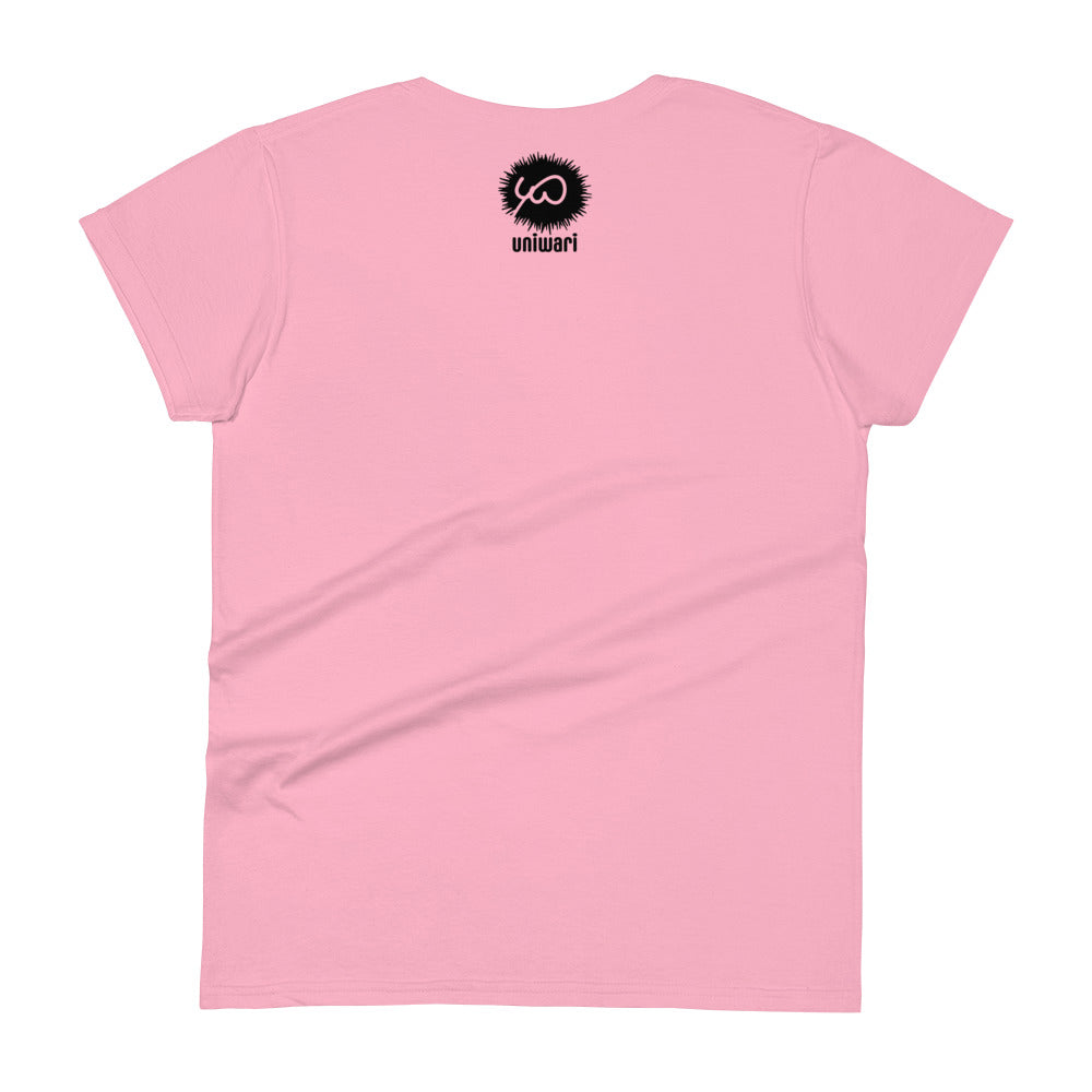 Pink High Quality Tee - Front picture print with LOST IN Logo - Back with Uniwari Logo