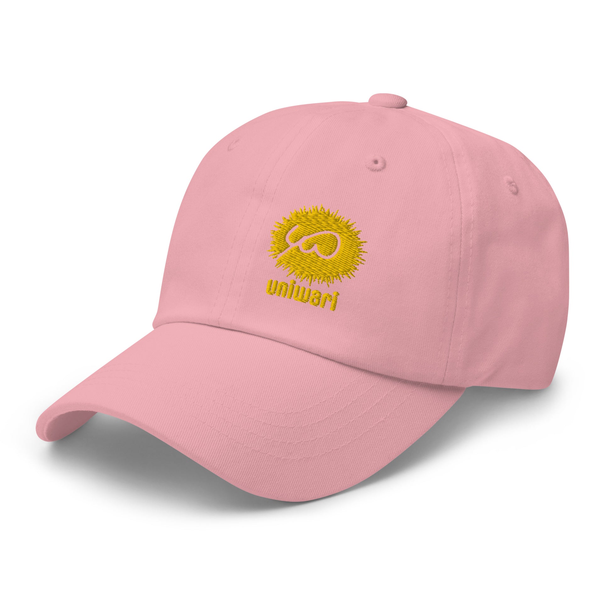 Pink Cap- Front Design with an Yellow Embroidery of Uniwari Logo