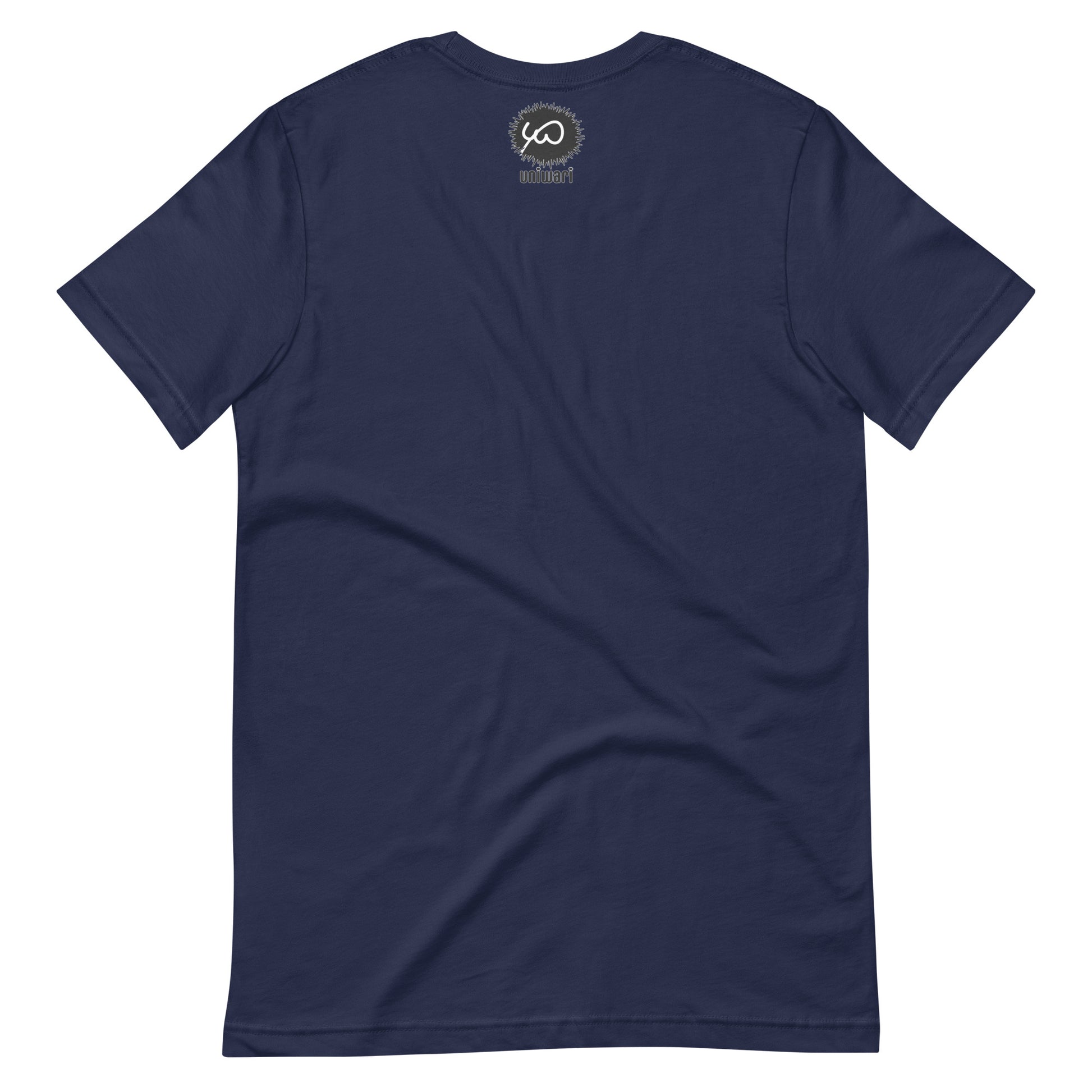 Navy High Quality Tee - Front Design with White print of the phrase "What Happens in Osaka Stay in Osaka" - Back with Uniwari Logo